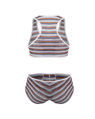 Ensemble boxer brassière pour homme Luniros Bleu Blanc Rouge