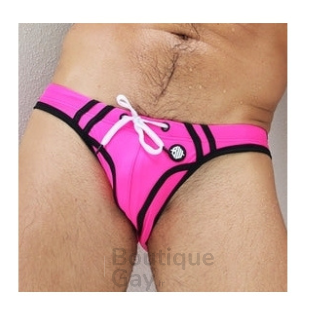 Slip de bain Homme Rose Fluo - Expose Swim Sexy