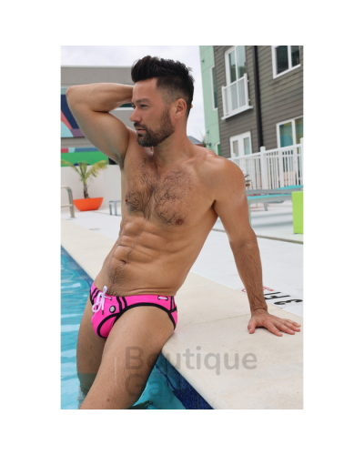 Slip de bain Homme Rose Fluo - Expose Swim Sexy