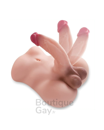Masturbateur Fessier Réaliste avec Pénis Articulé 18cm