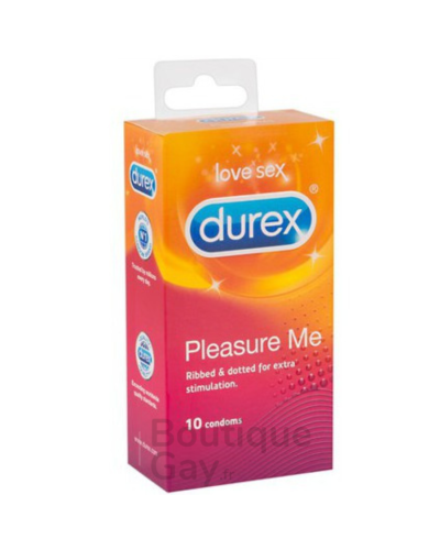 Durex Pleasure Me x10 : Préservatifs Nervurés & Perlés