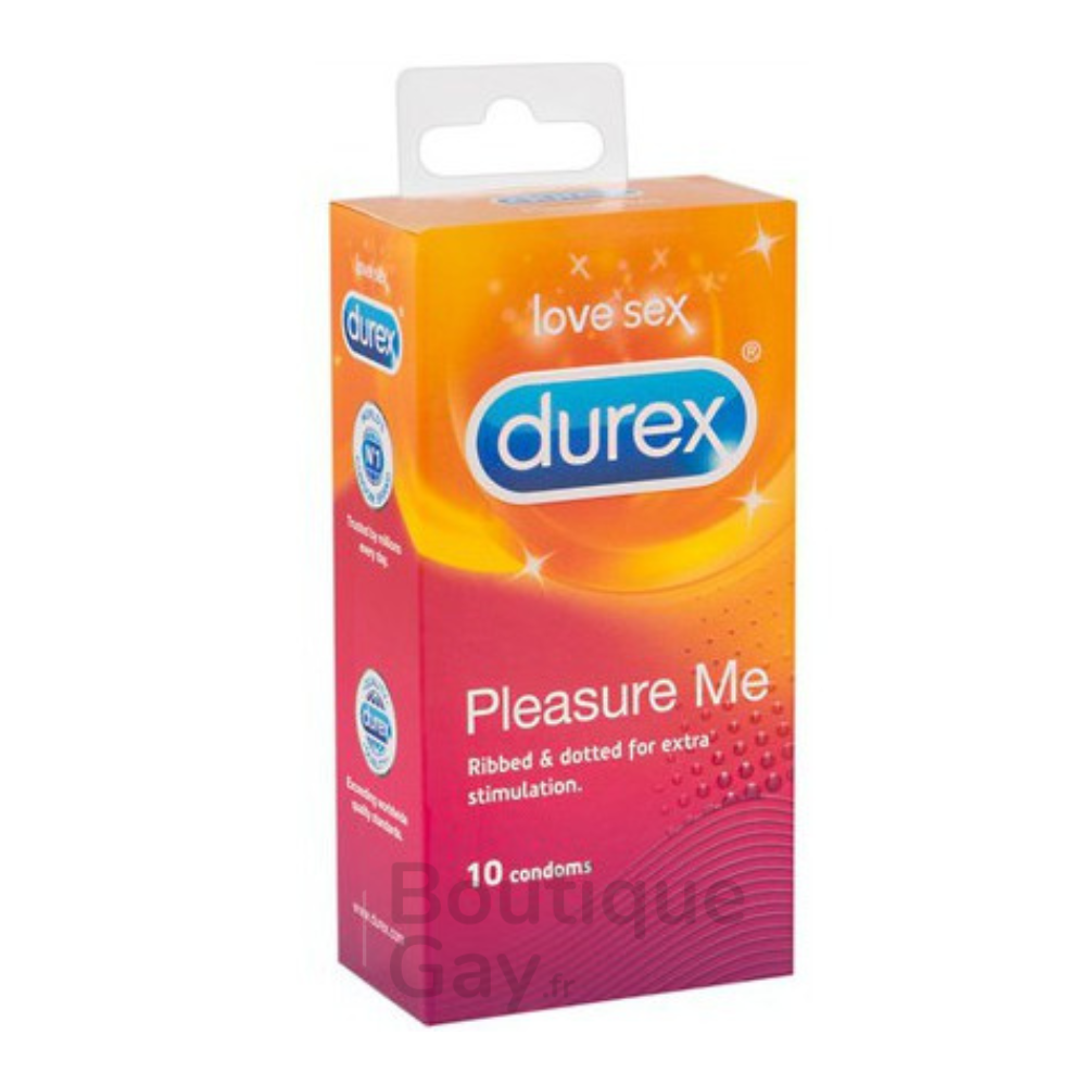 Durex Pleasure Me x10 : Préservatifs Nervurés & Perlés