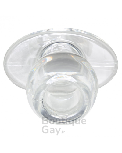 Ass Tunnel Plug Silicone XXL Transparent 7cm - Boutique Gay