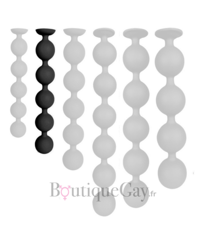 Boules Bulby Butt M - 30x47mm Noires - Boutique-Gay.fr