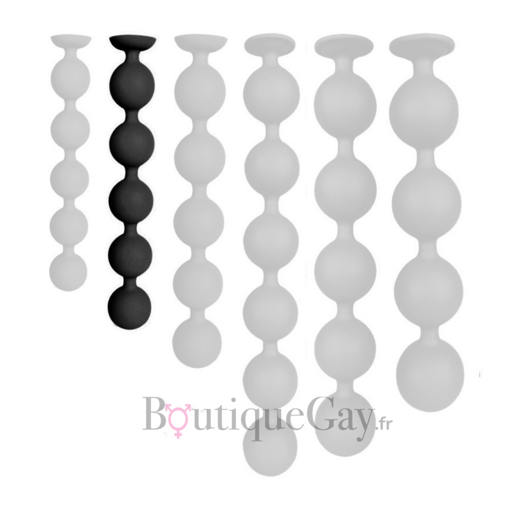 Boules Bulby Butt M - 30x47mm Noires - Boutique-Gay.fr