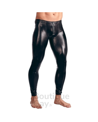 Pantalon Vinyle Zip Homme | Look Cuir Sexy & Fetish Noir