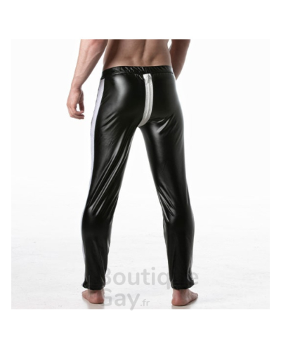 Pantalon Zip Intégral Fetish Homme - Effet Cuir Brut