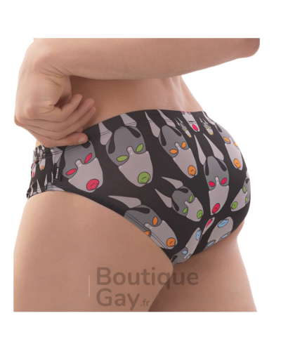 Slip de Bain Fetish Dog Noir | Look Cuir Sexy & Audacieux