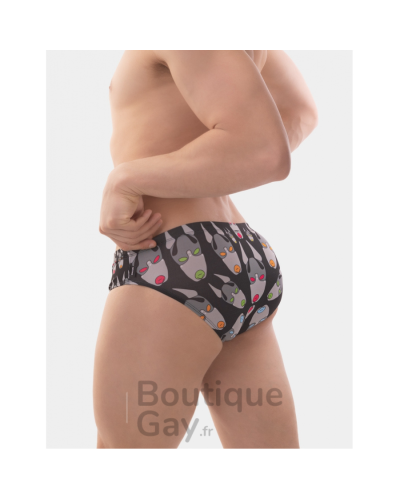 Slip de Bain Fetish Dog Noir | Look Cuir Sexy & Audacieux