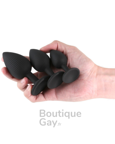 Plug Anal Triple Ace Noir | Plaisir et Stimulation Intense