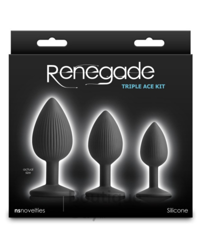 Plug Anal Triple Ace Noir | Plaisir et Stimulation Intense