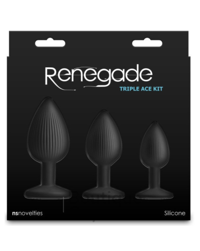 Plug Anal Triple Ace Noir | Plaisir et Stimulation Intense