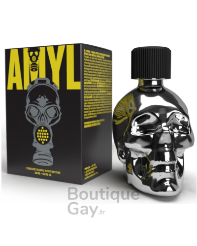 Poppers Amyl Silver Skull 24ml | Nitrite d'Amyle Puissant