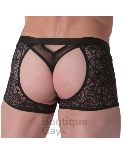 Boxer String Noir Sexy WOH - Lingerie Homme Provocante