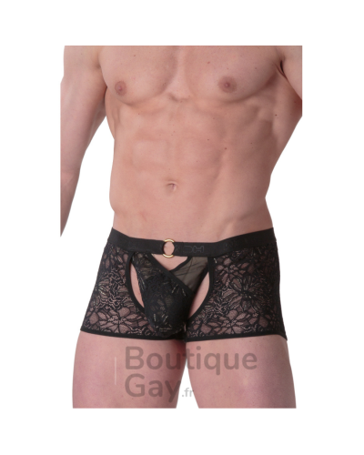 Boxer String Noir Sexy WOH - Lingerie Homme Provocante