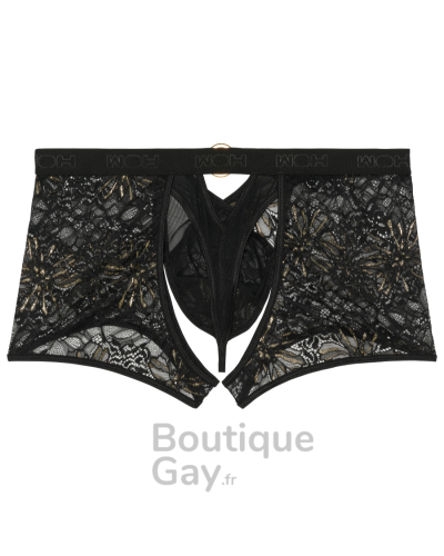 Boxer String Noir Sexy WOH - Lingerie Homme Provocante