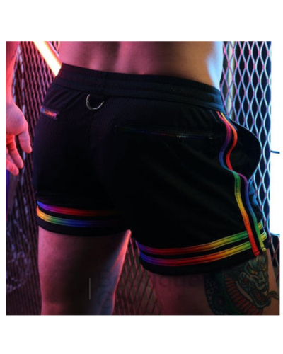 Short Pure Pride Noir Rainbow - Style, Fierté et Confort