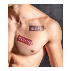 Tatouage Éphémère SLUT BITCH | Tattoo Temporaire Gay | BG
