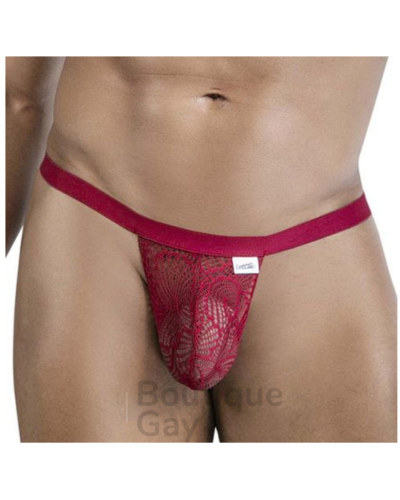 String en dentelle Bachos bordeaux - Lingerie sexy