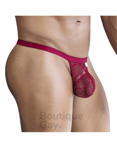 String en dentelle Bachos bordeaux - Lingerie sexy