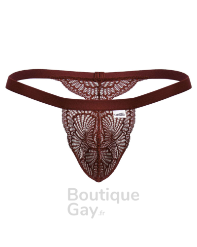 String en dentelle Bachos bordeaux - Lingerie sexy