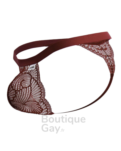 String en dentelle Bachos bordeaux - Lingerie sexy