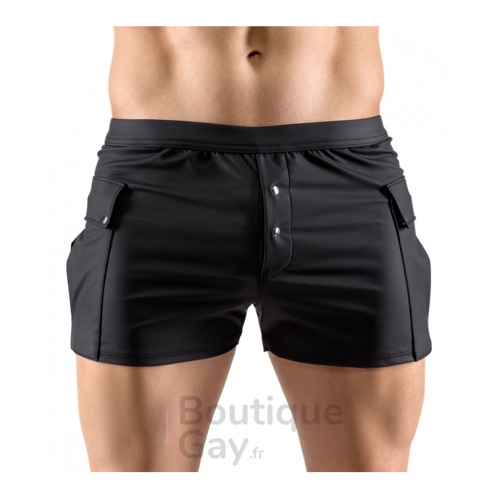 Short Homme Noir avec Poches Junio | Confort & Style Sexy