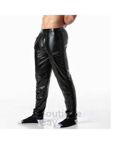 Pantalon Zip Wetlook Noir Brut - Effet Cuir Fétiche Sexy