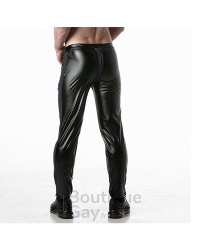 Pantalon Zip Wetlook Noir Brut - Effet Cuir Fétiche Sexy