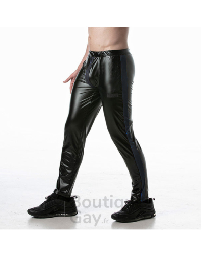 Pantalon Zip Wetlook Noir Brut - Effet Cuir Fétiche Sexy