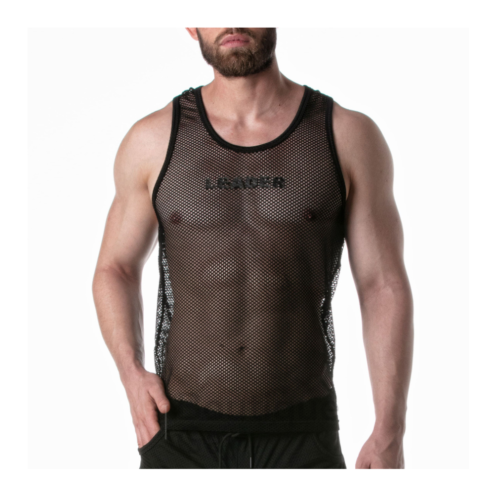 Débardeur Mesh Homme Noir Sexy & Sportif | Boutique-Gay.fr