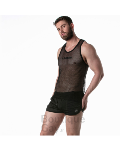 Débardeur Mesh Homme Noir Sexy & Sportif | Boutique-Gay.fr