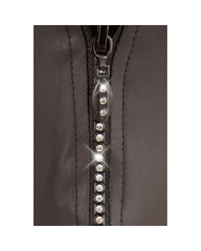String Zip Fétish Noir Similicuir - Lingerie Homme Sexy