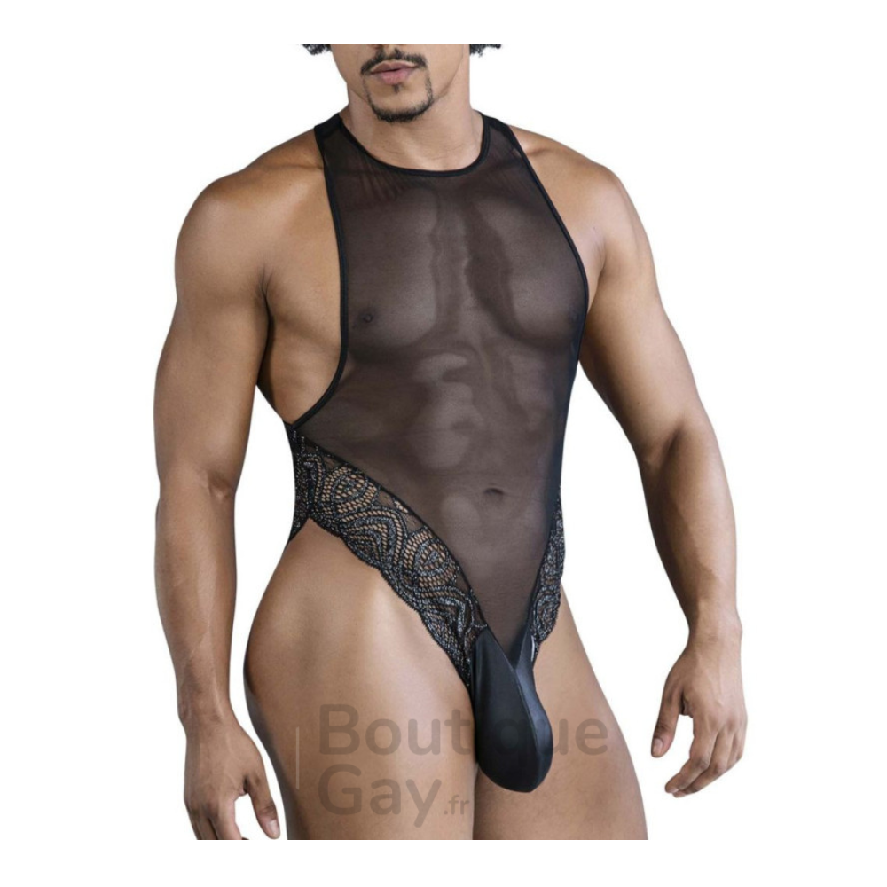 Body Dentelle Noir Sexy Vespasio | Lingerie Érotique homme