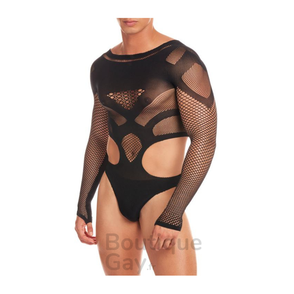 Body homme en résille Out Of Orbit Noir  Lingerie